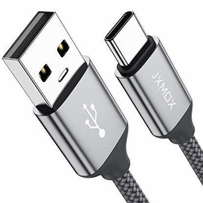 Picture of USB Type C Cable,USB C to USB A Charger(3.3ft 2Pack) Nylon Braided Fast Charging Cord Compatible Samsung Galaxy S10 S9 S8 Plus,Note 9 8,LG G6 G7 V30 V35,Google Pixel 2 XL,Nexus 6P 5X,Moto Z2 Z3(Grey)
