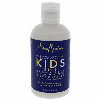 Picture of Shea Moisture Marshmallow Root and Blueberries Kids 2-in-1 Shampoo and Conditioner for Unisex, 8 Ounce
