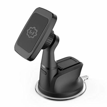 Picture of Dashboard Mount, WixGear Universal Magnetic Car Mount Holder, Windshield Mount and Dashboard Mount Holder for Cell Phones with Strong Dashboard Gell- (New Rectangle Head)