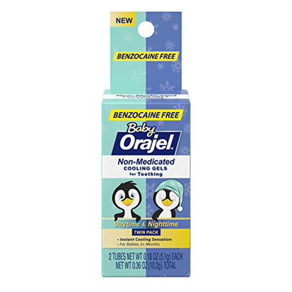 Picture of Orajel Non-Medicated Baby Teething Day & Night Cooling Gels 0.18 oz Twin Pack (Pack of 1)