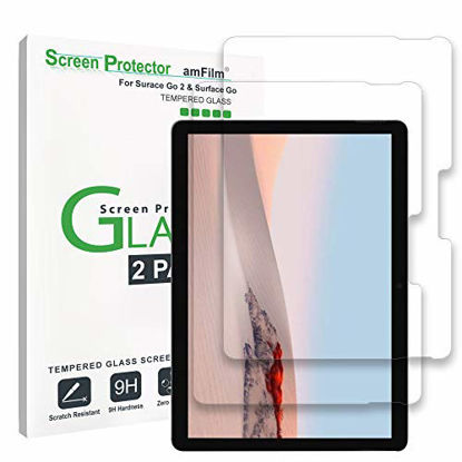 Picture of Surface Go 2 Screen Protector Glass (2 Pack), amFilm Tempered Glass Screen Protector Compatible with Microsoft Surface Go Gen 1 (2018) & Gen 2 (2020)