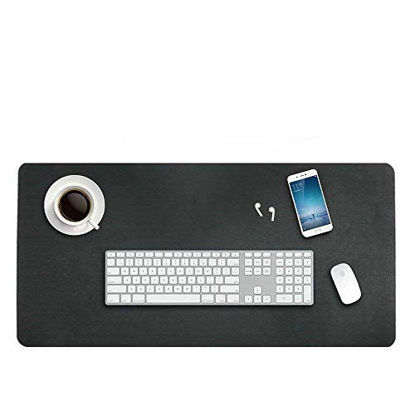 Picture of Desk Mouse Pad PU Leather Large Office Desk Writing Gaming Mat Mousepad 31.5" x 15.7"