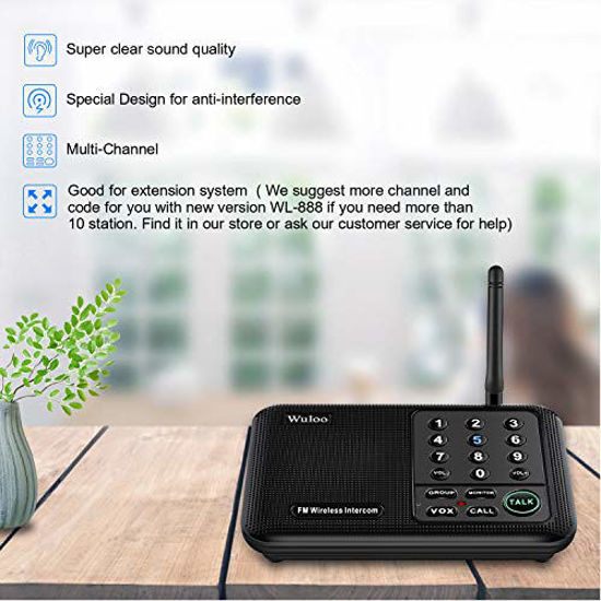 GetUSCart- Wuloo Intercoms Wireless for Home 1 Mile (5280 Feet) Range ...