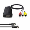 Picture of HDMI to AV Converter, HDMI to RCA Converter, HDMI to Older TV Adapter Compatible for Roku Streaming Stick, DVD, Blu-ray Player ect. Supports PAL/NTSC (HDMI to Audio Video Converter)