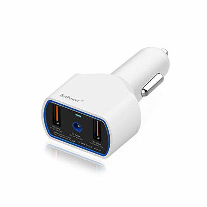 Picture of BatPower CCA2 120W Car Charger Power Supply for MacBook Pro 15 13 Retina MacBook Air 13 11 Car Adapter (MagsafeL Magsafe2 Connector), Dual QC USB Quick Charge Fast Charging for Tablet Smartphone