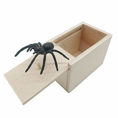 Picture of DE Spider Prank Scare BoxWooden Surprise BoxHandmade Fun Practical Surprise Joke Boxes ,Gags & Practical Joke Toys Halloween