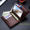 Picture of Bullcaptain Large Capacity Genuine Leather Bifold Wallet/Credit Card Holder for Men with 15 Card Slots QB-027 (Brown)