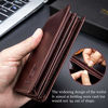 Picture of Bullcaptain Large Capacity Genuine Leather Bifold Wallet/Credit Card Holder for Men with 15 Card Slots QB-027 (Brown)