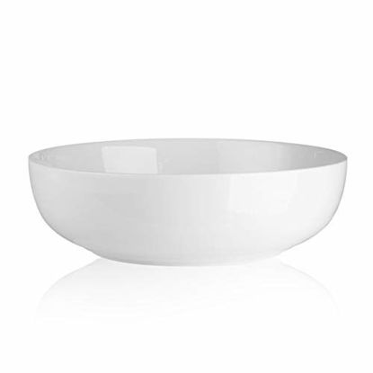 Picture of 3.2 Quarts Porcelain Serving Bowl Set Salad Bowl Set 2 Pack, Large Ceramic Bowl Set White