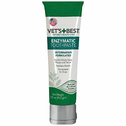 Picture of Vets Best Enzymatic Dog Toothpaste | Teeth Cleaning and Fresh Breath Dental Care Gel | Vet Formulated | 3.5 Ounces