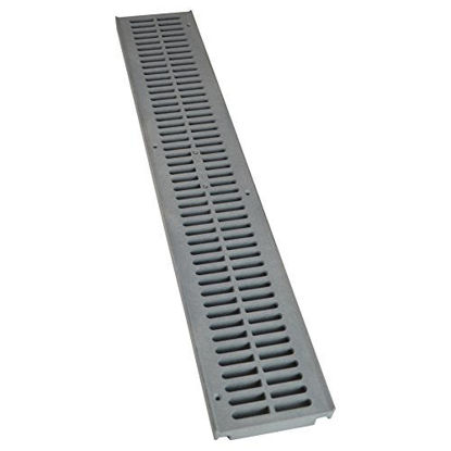 Picture of NDS, Gray 241-1 Spee-D Channel Drain Grate, 4-1/8 in. wide X 2 ft. long