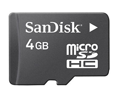 Picture of Sandisk 4GB MicroSDHC Memory Card with SD Adapter