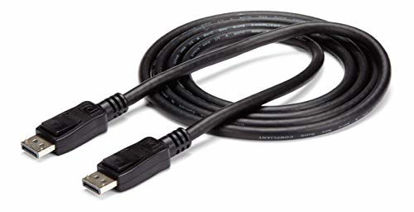 Picture of StarTech.com DisplayPort 1.2 Cable w/ Latches - 6ft / 2m - HBR2 - 4K x 2K Display - Certified DP to DP Video Cable M/M (DISPLPORT6L)