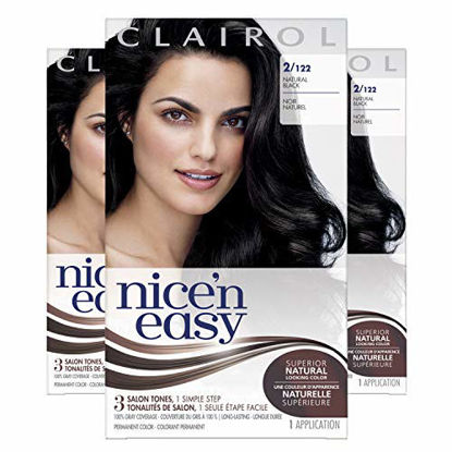 Picture of Clairol Nice'n Easy Original Permanent Hair Color, 2 Black, 3 Count