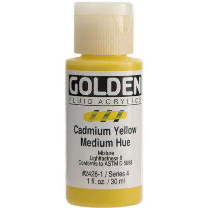 Picture of Golden Fluid Acrylics - Cadmium Yellow Medium Hue - 1 oz Bottle