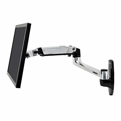 Picture of Ergotron - LX Wall Monitor Arm - 25-Inch Extension, Polished Aluminum
