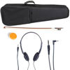 Picture of Cecilio 4/4 CEVN-1BK Solid Wood Electric/Silent Violin with Ebony Fittings in Style 1 - Full Size - Black Metallic
