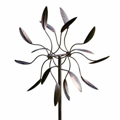 Picture of Evergreen Garden Twirler Powder-Coated Metal Kinetic Wind Spinner - 24W x 6W x 82H