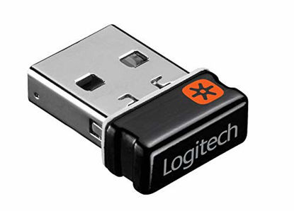 Picture of Logitech C-U0007 Unifying Receiver for Mouse and Keyboard Works with Any Logitech Product That Display The Unifying Logo (Orange Star, Connects up to 6 Devices)
