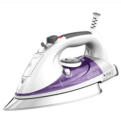 Picture of BLACK+DECKER Professional Steam Iron with Extra Large Soleplate, Purple, IR1350S, 13.2" x 16.3" x 7"