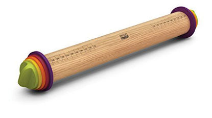 Picture of Joseph Joseph Adjustable Rolling Pin with Removable Rings, 13.6", Multi-Color