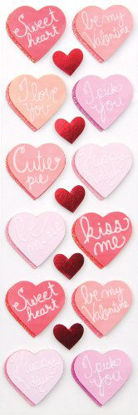 Picture of Martha Stewart Crafts Valentine Candy Hearts Dimensional Stickers