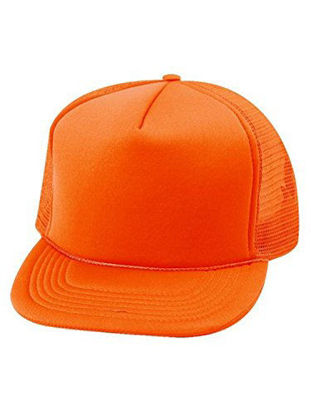 Picture of MCap MG Men's Trucker Summer Mesh Baseball Snapback Cap Hat (Neon Orange)