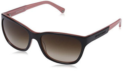 Picture of Emporio Armani EA4004 504613 Black/Pink EA4004 Square Sunglasses Lens Categor