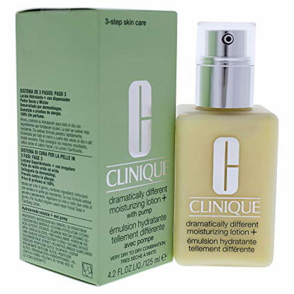 Picture of Clinique Dramatically Different Moisturizing Lotion+ with Pump Very Dry to Dry Combination Skin 4.2 oz / 125 ml