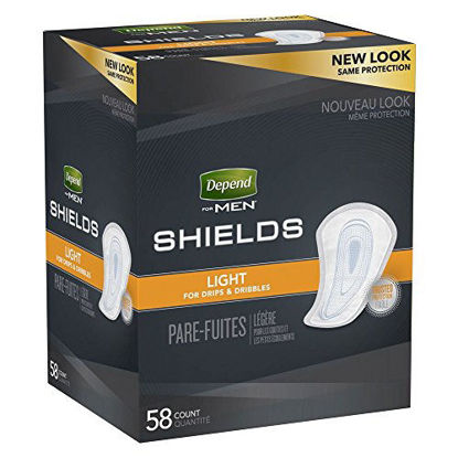 Picture of Depend Shields for Men, Light Absorbency - 58 ct