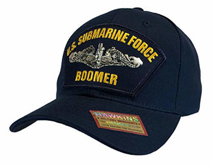 Picture of U.S. Navy Submarine Hat Boomer Dark Blue Ball Cap