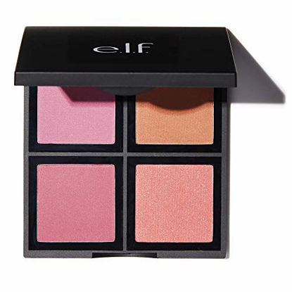 Picture of e.l.f. Cosmetics Powder Blush Palette, Four Blush Shades for Beautiful, Long-Lasting Pigment, Light