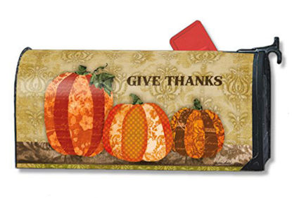 Picture of MailWraps Pumpkin Tapestry Mailbox Cover 01042