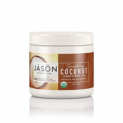 Picture of Jason Organic Unrefined Oil, Smoothing Coconut, 15 Oz