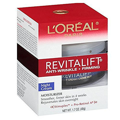 Picture of L'Oreal Paris, RevitaLift Anti-Wrinkle + Firming Night Cream Moisturizer 1.7 oz (Pack of 2)