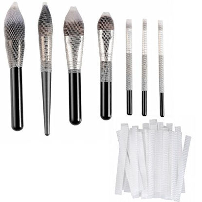 Picture of CLOTHOBEAUTY 40 pcs Makeup Brushes Pen Guard Protector Set Reusable Expandable Mesh Cover(Not include Brushes)