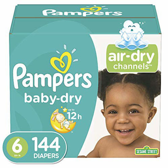 GetUSCart- Diapers Size 6, 144 Count - Pampers Baby Dry Disposable Baby