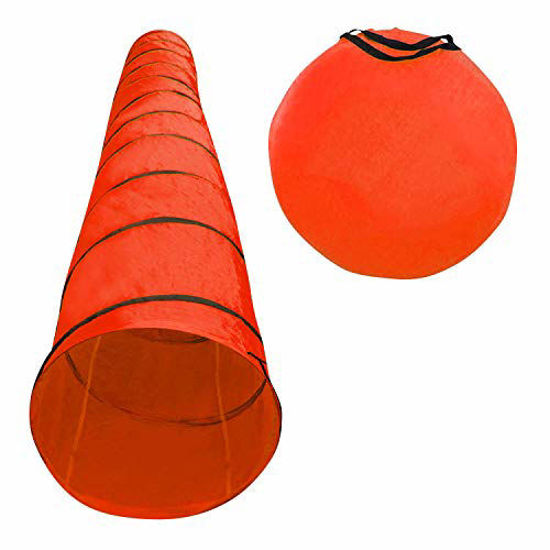 Large Obstacle Course for Pets Polyester with Carrying Case 24 Open Play Tunnels for Training Small & Medium Dogs Park Playground Toy Agility Equipment Houseables Dog Tunnel 18 Ft Long 