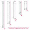 Picture of Anezus 10Pcs Necklace Extenders, Jewelry Extenders for Necklaces, Silver Bracelet Extender, Chain Extenders for Necklace, Bracelet and Jewelry Making (Assorted Sizes)