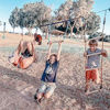 Picture of Gentle Booms Sports Ninja Warrior Line Obstacle Course Kit Monkey Bar Kit 56 Foot, Kids Slackline Hanging Obstacle Course Set, Extreme Training Equipment for Outdoor Play, Family Play Together