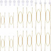 Picture of 12 Pieces Invisible Plate Hangers Wall Plate Hangers Stainless Steel Decorative Wire Plate Hangers Holders in 3 Sizes with 12 Pieces Wall Hooks for Decorative Plates and Art (6/8/10 Inch)