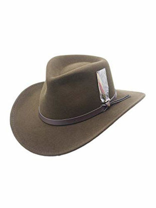Picture of Montana Crushable Wool Felt Western Style Cowboy Hat by Silver Canyon, Olive