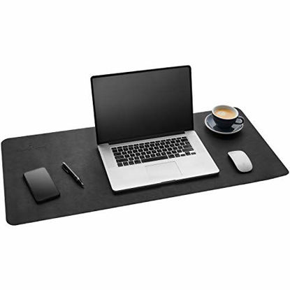 Picture of Gallaway Leather Desk Pad - (36 X 17 Inch) Desk Mat Accessories for Women Men Desk Protector Extended Mouse Pad for Office/Home Accessories Writing Pad for Top of Desks (Black)