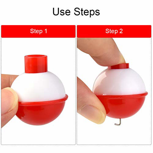 GetUSCart Bskifnn 50 PCS Round Fishing Bobbers 1 Inch Float Bobbers