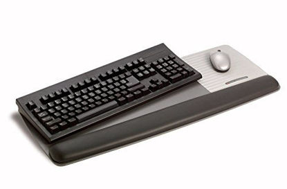 Picture of 3M Gel Wrist Rest for Keyboard and Mouse with Tilt-Adjustable Platform, Precise Mouse Pad, 25.5 in x 10.6 in, Black (WR422LE)