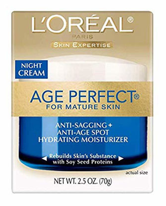 Picture of L'Oreal Paris Skin Care Age Perfect Night Cream, Anti-Aging Face Moisturizer With Soy Seed Proteins, 2.5 Oz