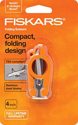 Picture of Fiskars 01-005434 Travel Folding Scissors, 6 Inch, Orange