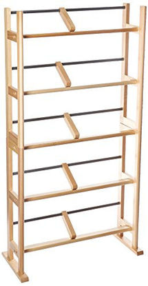 Picture of Atlantic Element Media Storage Rack - Holds Up to 230 Cds or 150 Dvds, Contemporary Wood & Metal Design with Wide Feet for Greater Stability, PN35535687 In Maple