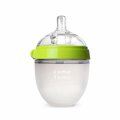 Picture of Comotomo Natural Feel Baby Bottle, Green, 5 Ounce