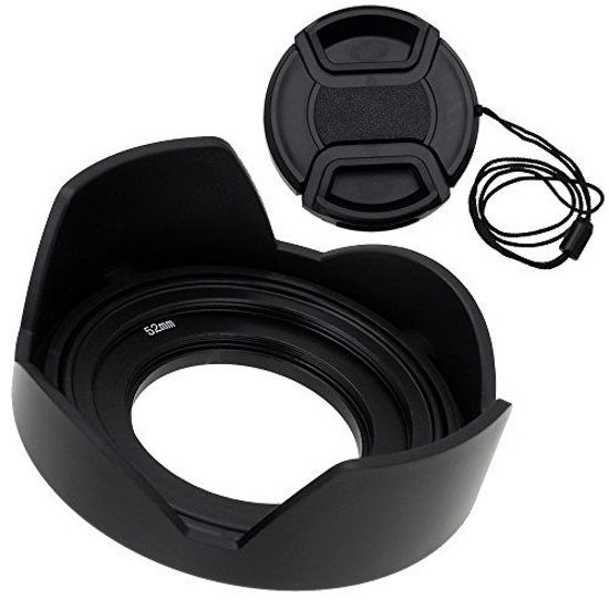 Picture of Fotodiox Reversible Lens Hood Kit for Sony E PZ 16-50mm F3.5-5.6 OSS E-Mount Power Zoom Lens, Reversible Tulip Flower Hood w/Cap f/Sony Kit Lenses